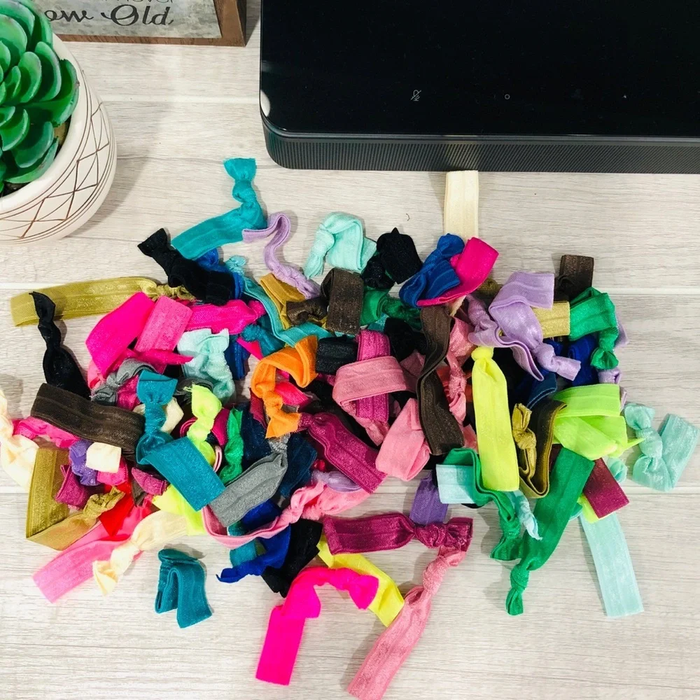100 ELASTIC HAIR TIES / SCRUNCHIES /